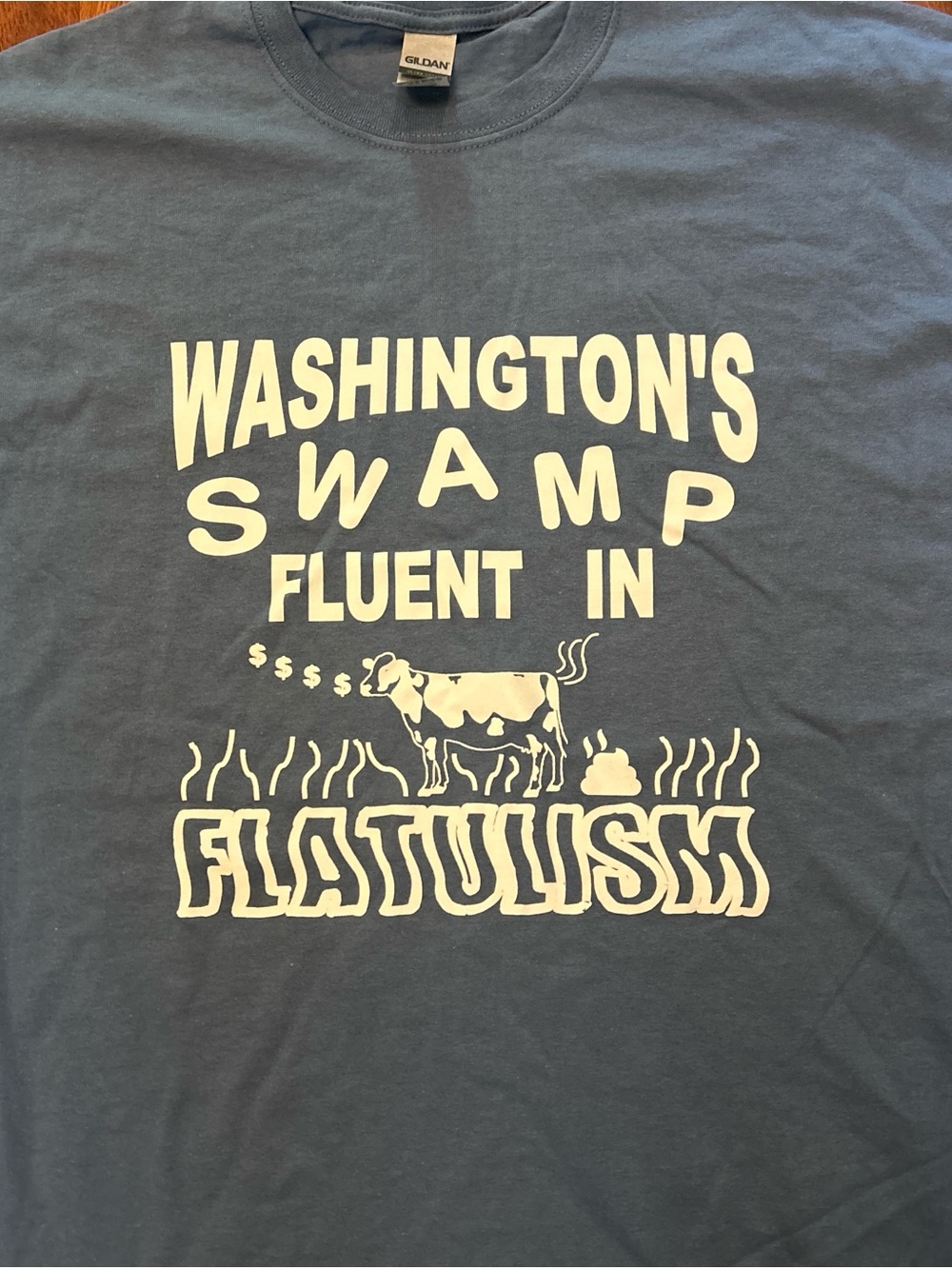 Washington’s Swamp Fluent In Flatulism Funny Political Tshirt 2XL